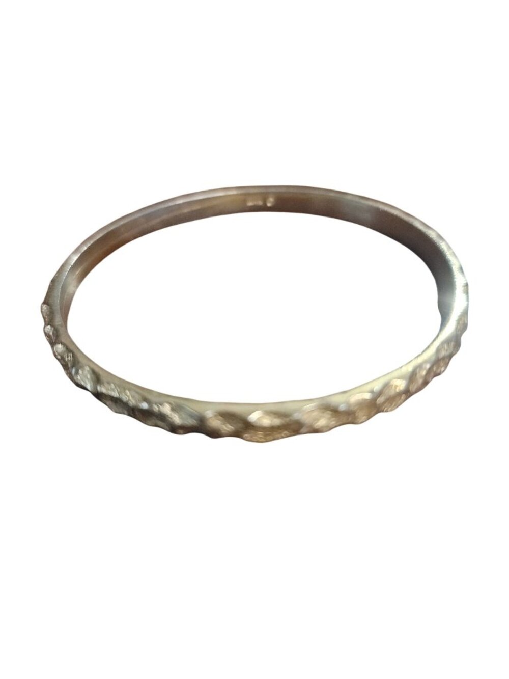 Napier Gold-Tone Textured Bangle Bracelet 8" Inner Diameter Vintage Jewelry